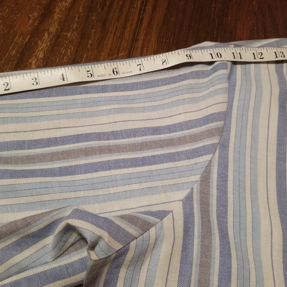 Vintage Saddlebrook Mens Striped Short Sleeve Button up Shirt XLarge - Picture 6 of 12